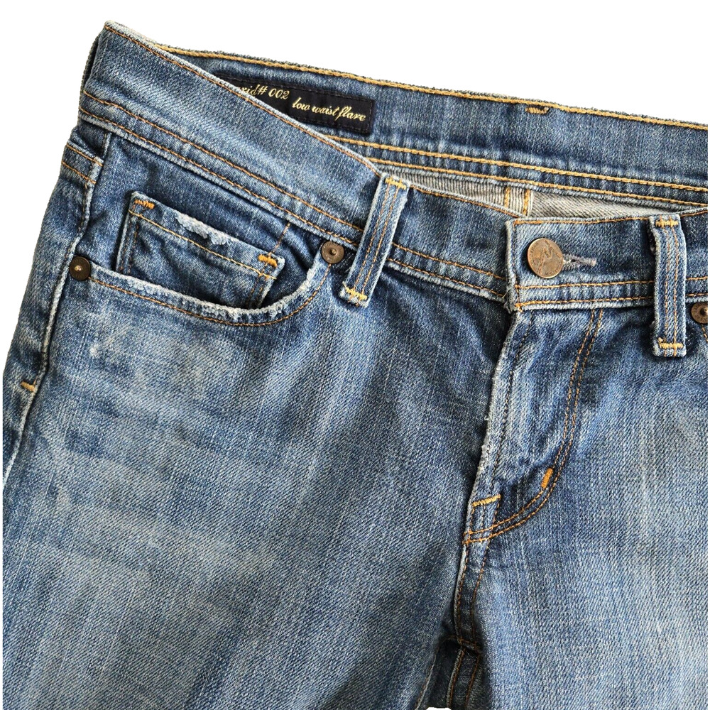 Citizens Of Humanity Jeans Womens 27 Low Rise Flare Distressed Denim Grunge Y2K - Picture 6 of 14
